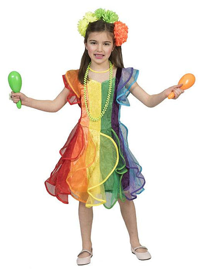 Funny Fashion Regenboog jurkje voor kinderen
