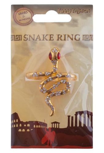 Funny Fashion Ring slang met diamantjes