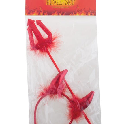 Funny Fashion Rode duivel hoorntjes set