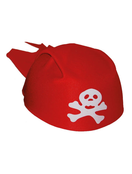 Funny Fashion Rode piratenhoed Jeff met opdruk