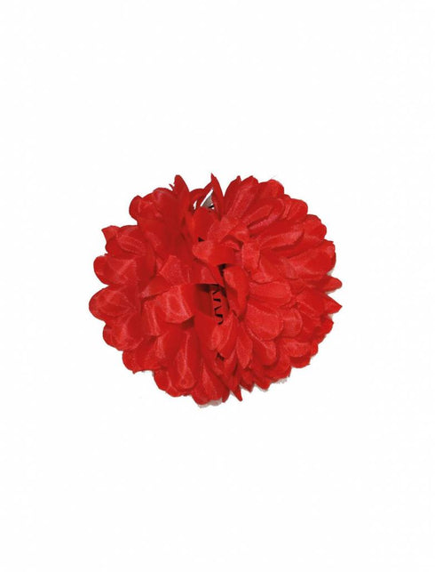 Funny Fashion Rode roos haarclip, set van 12 stuks