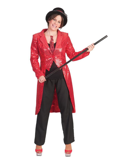 Funny Fashion Rode slipjassen met glitters