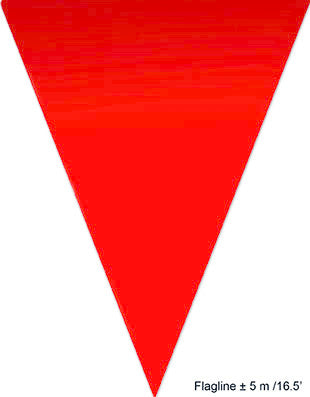 Funny Fashion Rode vlaggenlijn slinger 5mtr.