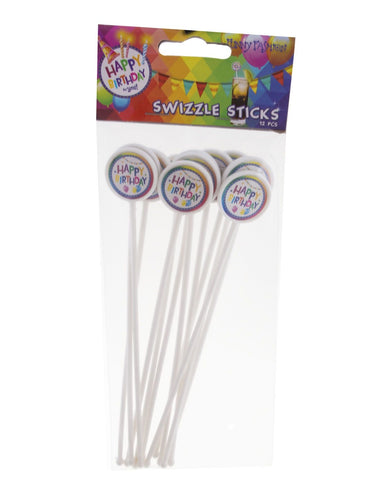 Funny Fashion Roerstokjes Happy Birthday