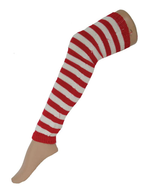 Funny Fashion Rood witte beenwarmers 60cm