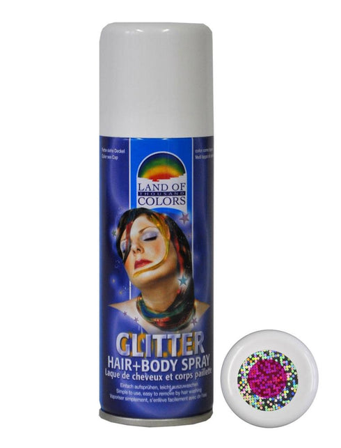Funny Fashion Roze haar en body spray met glitters