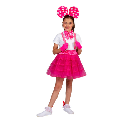 Funny Fashion Roze/Fuchsia tule rok Sterre kinderen