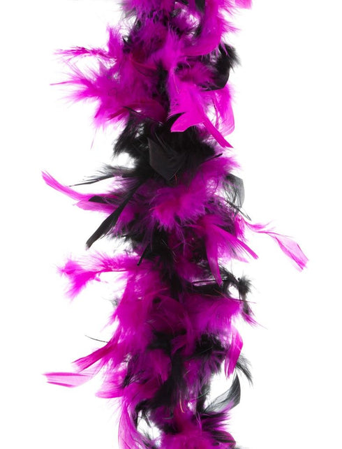 Funny Fashion Roze/Fuchsia /Zwarte veren boa 45gram
