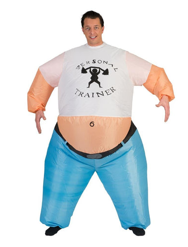 Funny Fashion Ruig Opblaasbaar Personal Trainer pak