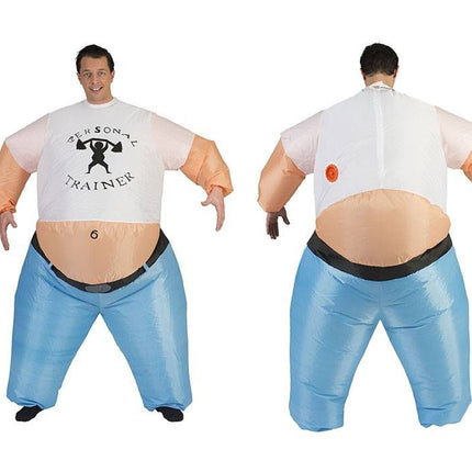 Funny Fashion Ruig Opblaasbaar Personal Trainer pak