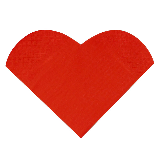 Funny Fashion Servetten hartje rood 20 stuks
