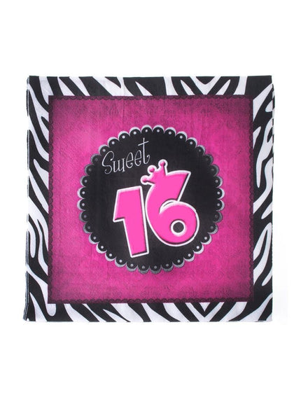 Funny Fashion Servetten Sweet 16