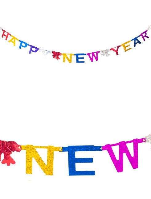 Funny Fashion Slinger Happy New Year fel gekleurd