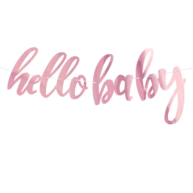 Funny Fashion Slinger "Hello Baby" 360cm rosé goud