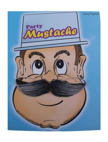 Funny Fashion Snor heer zwart grijs