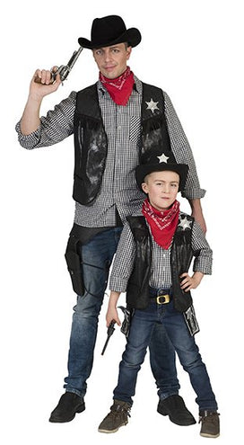 Funny Fashion Stoer cowboyvest zwart