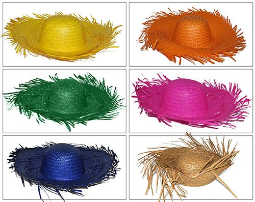 Funny Fashion Stro hoed Aloha oranje