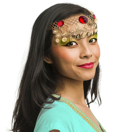 Funny Fashion Tiara Zigeunerin met muntjes