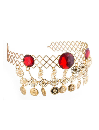 Funny Fashion Tiara Zigeunerin met muntjes