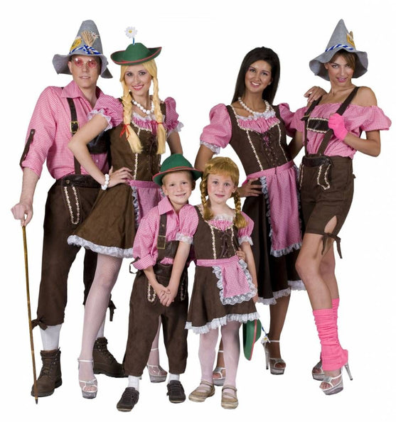 Funny Fashion Tiroler jurk Rosa