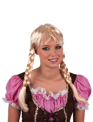 Funny Fashion Tirolerpruik Grätel met vlechten