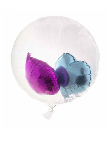 Funny Fashion Transparante folie ballon 60cm