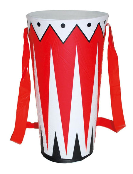 Funny Fashion Trommel opblaasbaar rood wit