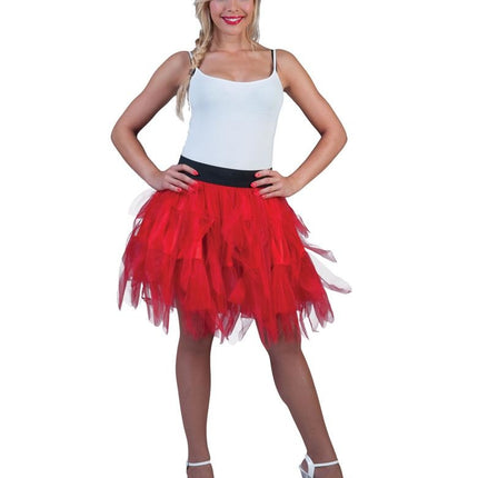 Funny Fashion Tule rok rood dames