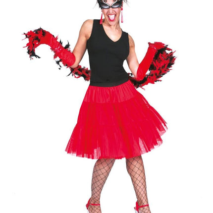 Funny Fashion Tule rok rood stroken