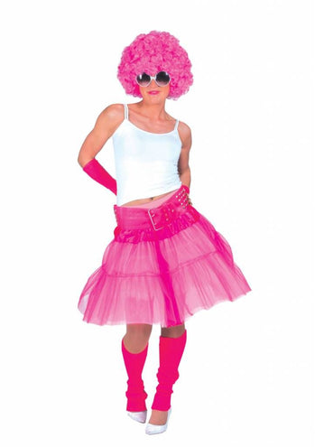 Funny Fashion Tule rok roze stroken fluor