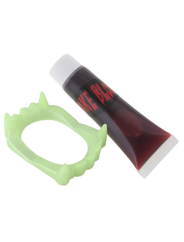 Funny Fashion Vampier gebit met imitatie bloed