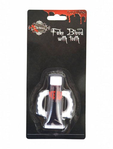 Funny Fashion Vampier gebit met imitatie bloed