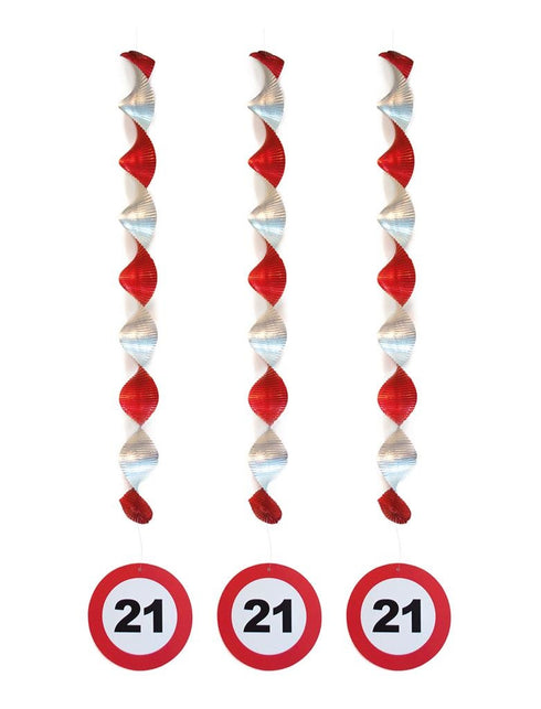 Funny Fashion Versiering 21 jaar hangdecoratie verkeersbord