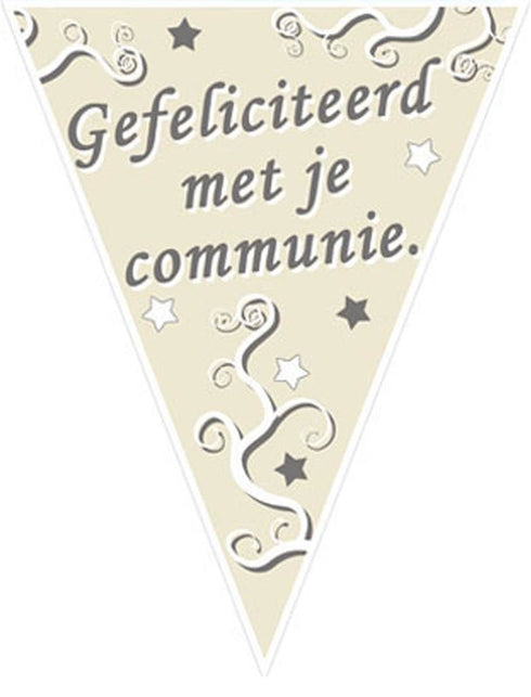 Funny Fashion Vlaggenlijn gefeliciteerd met je communie 5m