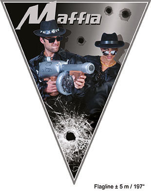 Funny Fashion Vlaggenlijn Maffia feestje