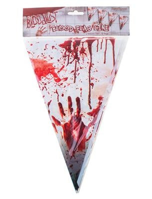 Funny Fashion Vlaggenlijn met nep bloedspetters
