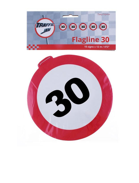 Funny Fashion Vlaggenlijn  verkeersbord 30 jaar