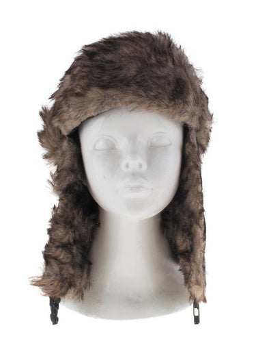 Funny Fashion Vliegenier muts met nep bont