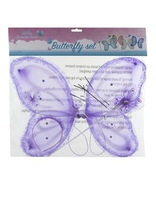 Funny Fashion Vlinderset 3delig 4 kleuren