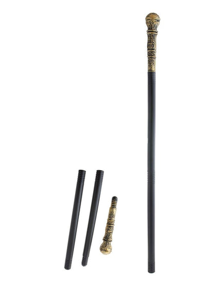 Funny Fashion Wandelstok met gouden knop pvc