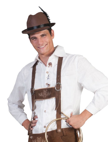 Funny Fashion Witte Alpine shirtjes voor lederhosen