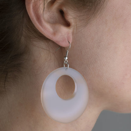 Funny Fashion Witte disco oorbellen