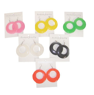 Funny Fashion Witte disco oorbellen