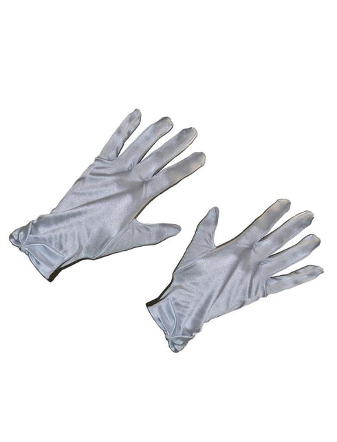 Funny Fashion Witte handschoenen satijn 25cm