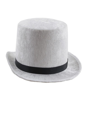 Funny Fashion Witte hoge hoed velours