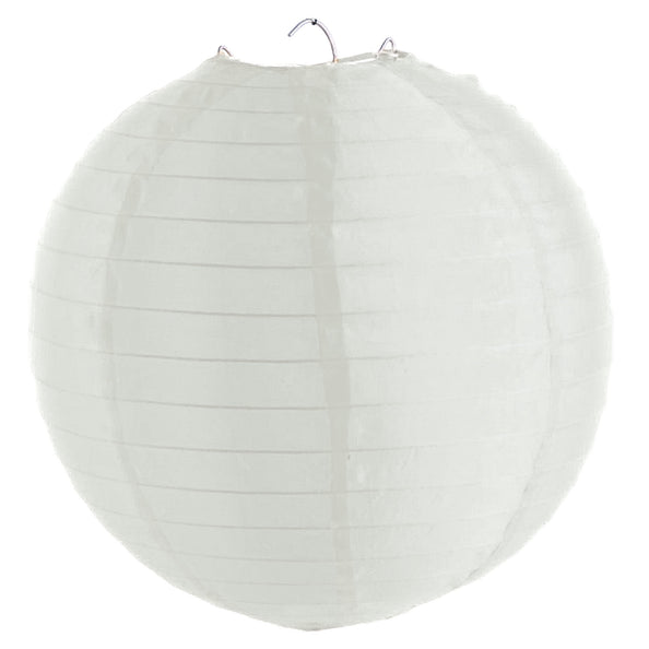 Funny Fashion Witte lampion nylon 30cm