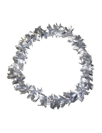 Funny Fashion Zilveren Hawaii bloemen slinger