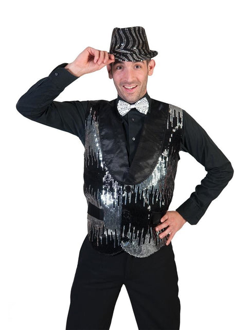Funny Fashion Zilveren Jazz vestjes voor party's