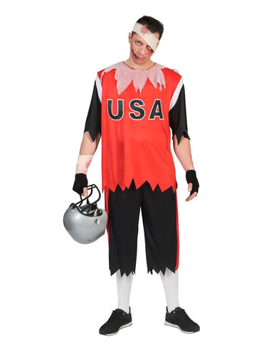 Funny Fashion Zombie AM voetballer pak