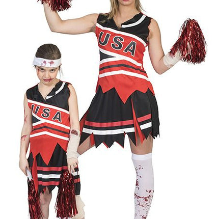 Funny Fashion Zombie cheerleader pak meisje